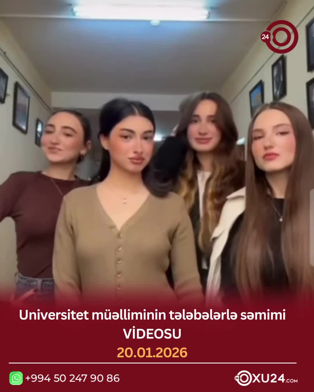 Universitet müəlliminin tələbələrlə səmimi VİDEOSU