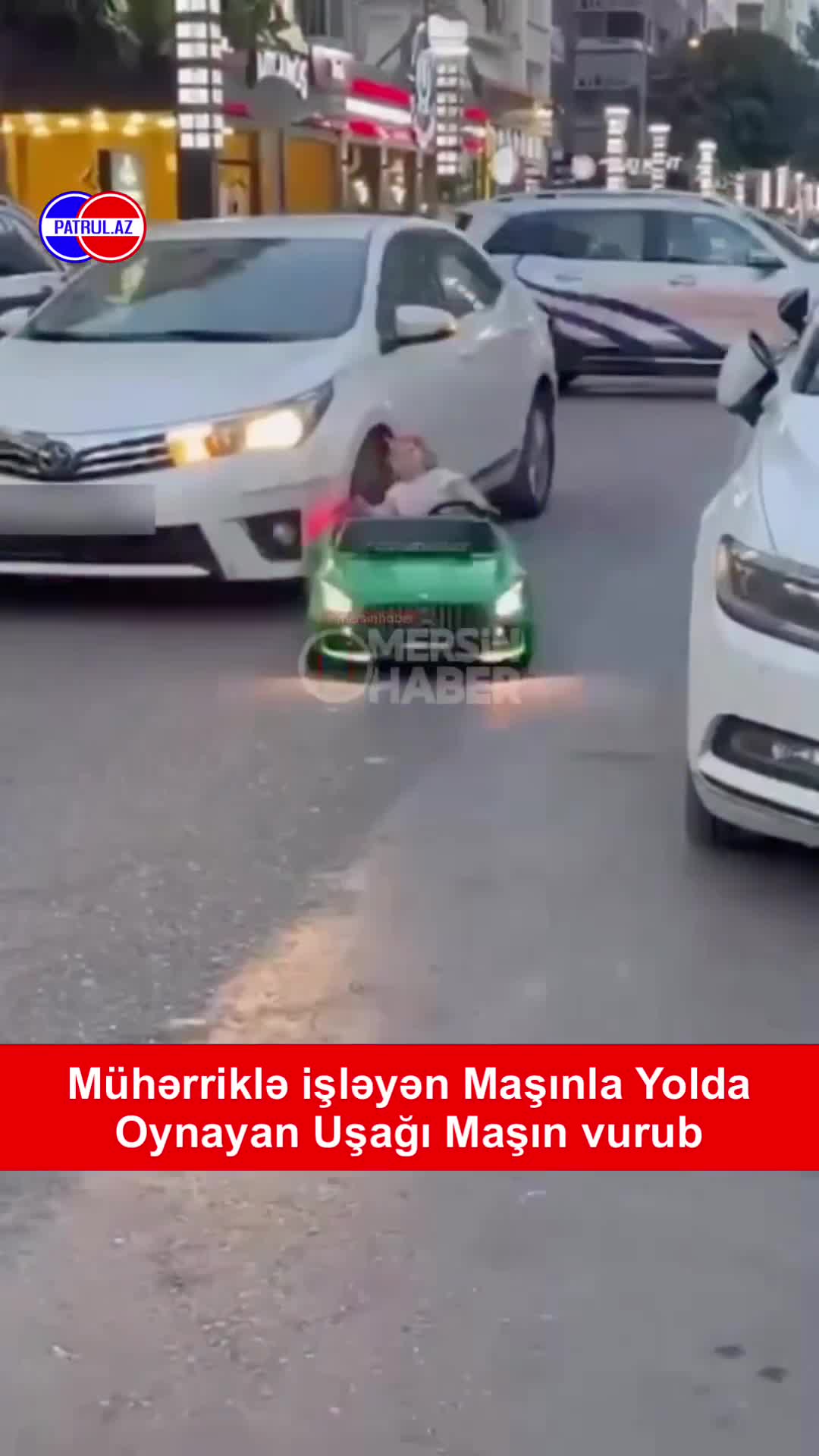 Mühərriklə işləyən maşınla yolda oynayan uşağı maşın vurub 
