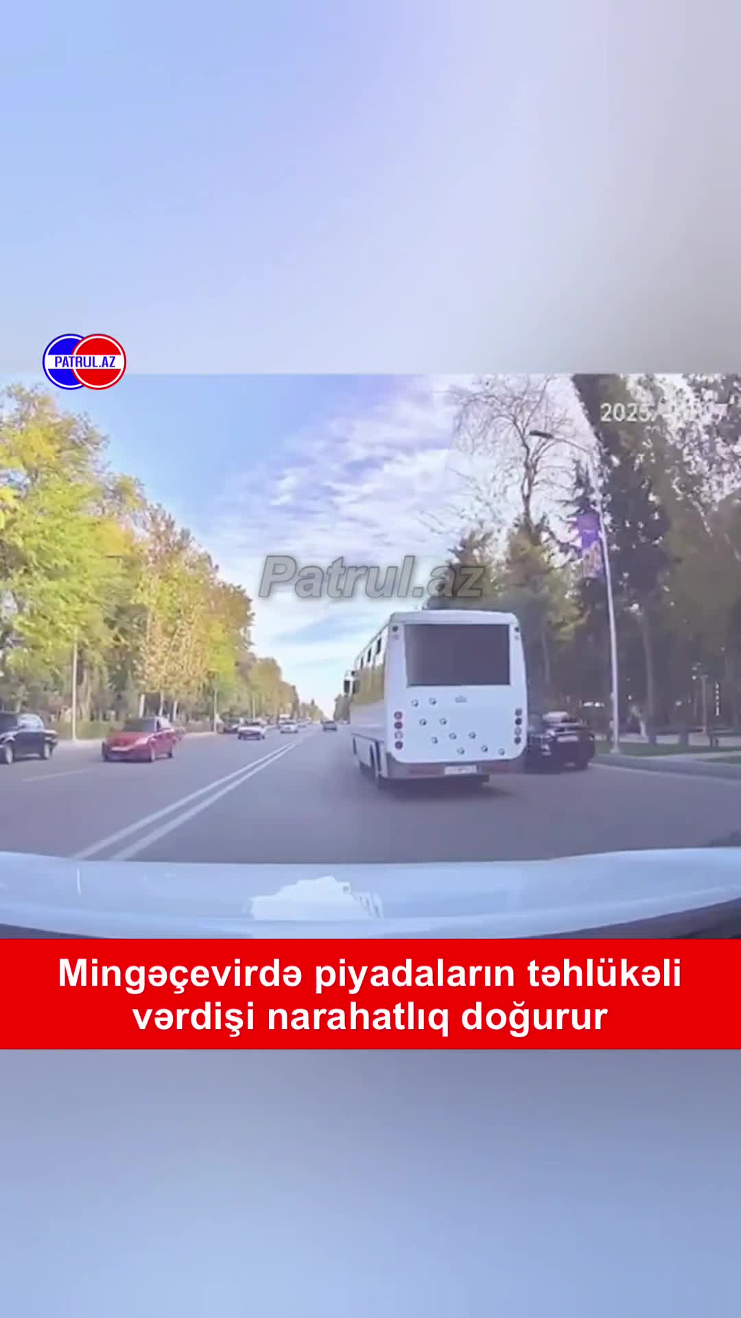 Mingəçevirdə piyadaların təhlükəli vərdişi narahatlıq doğurur