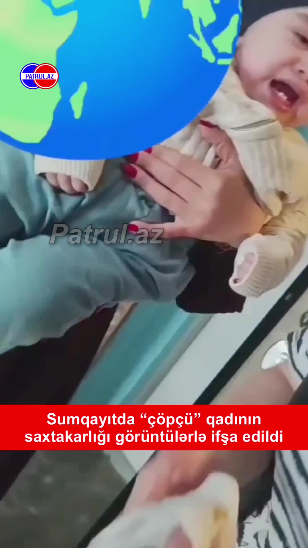 Sumqayıtda “çöpçü” qadının saxtakarlığı görüntülərlə ifşa edildi