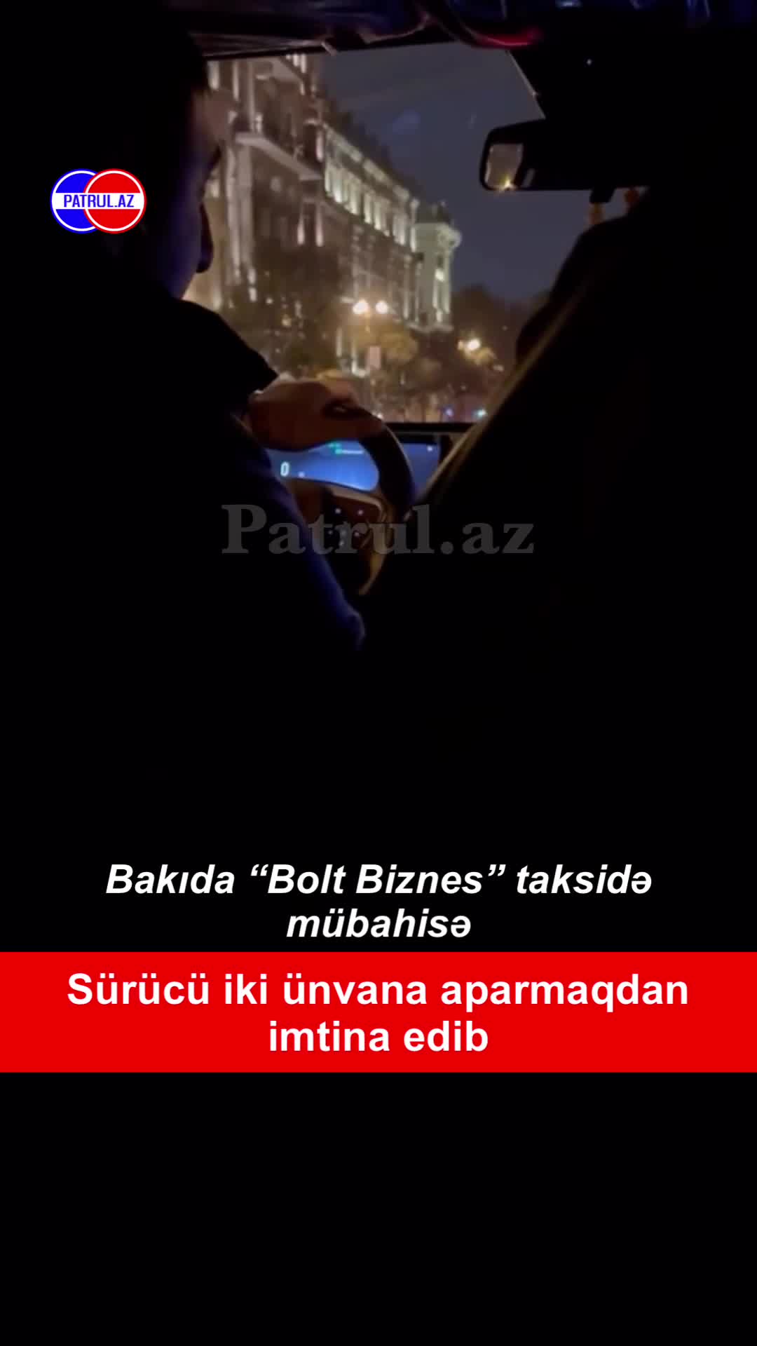 Bakıda “Bolt Biznes” taksidə mübahisə
