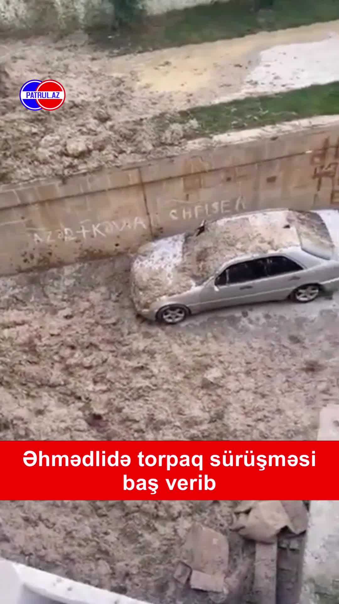 Xətai rayonu Əhmədli qəsəbəsində torpaq sürüşməsi baş verib