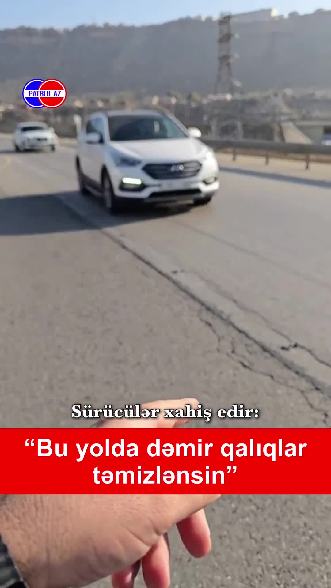 Sürücülər xahiş edir: bu yolundakı dəmir qalıqlar təmizlənsin