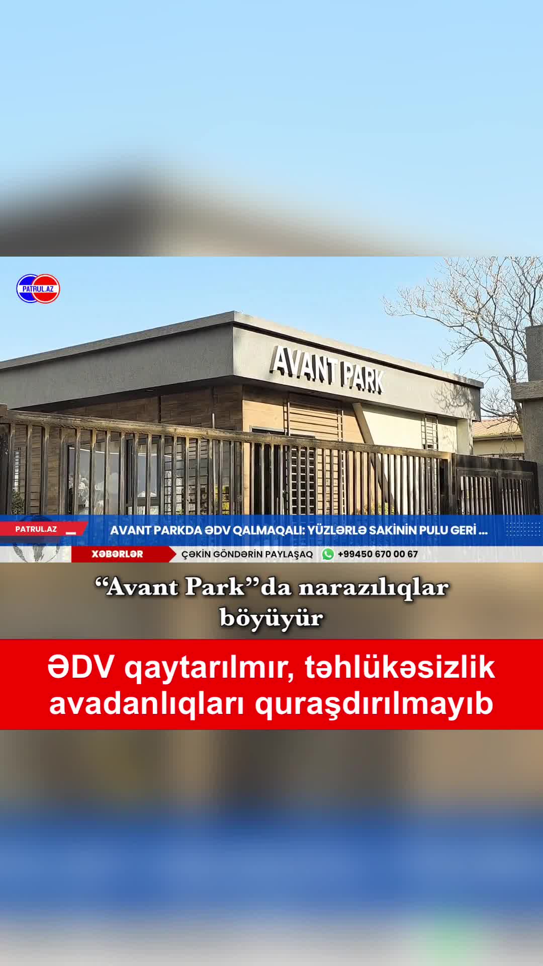 “Avant Park”da narazılıqlar böyüyür