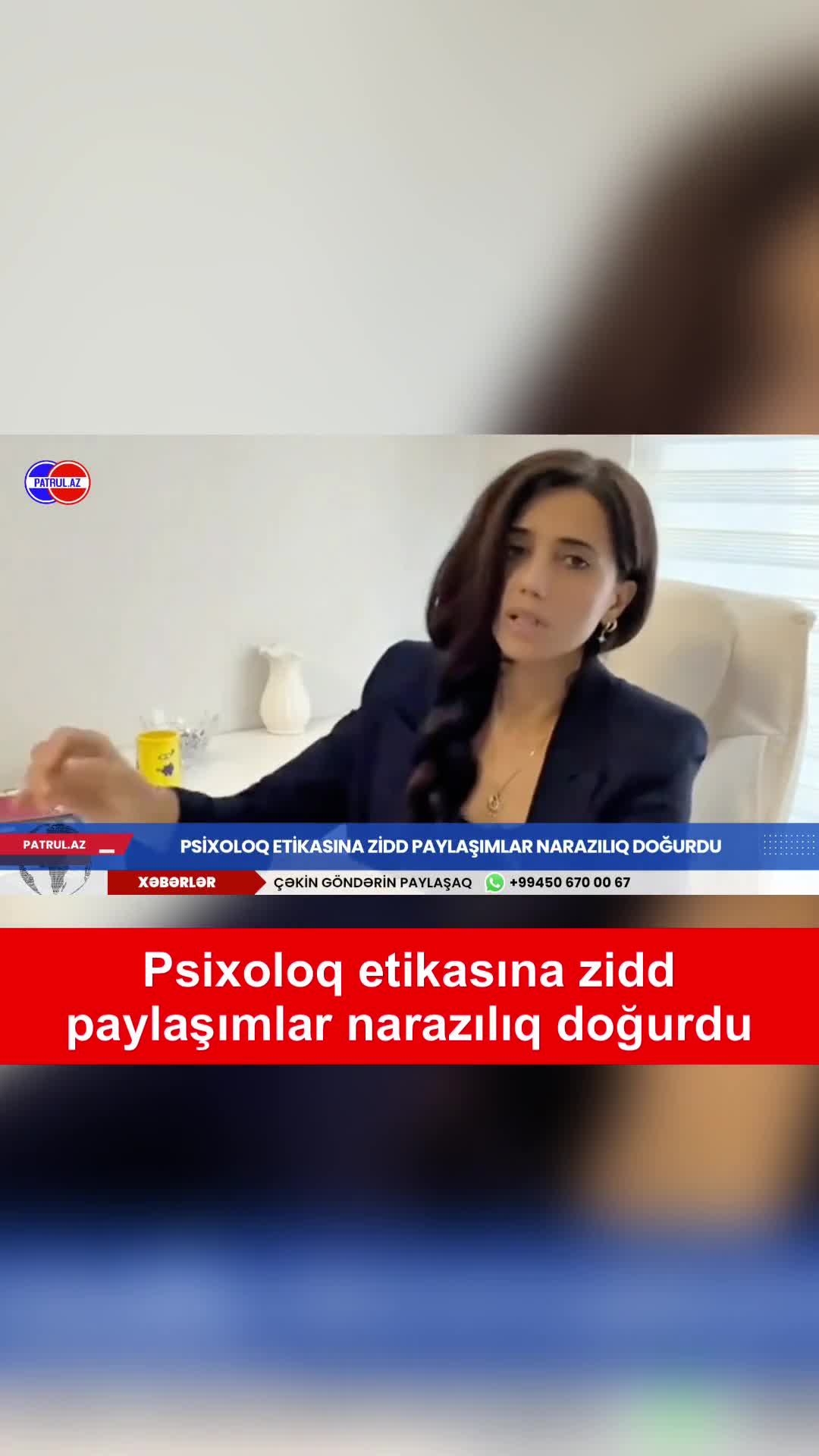 Psixoloq etikasına zidd paylaşımlar narazılıq doğurdu