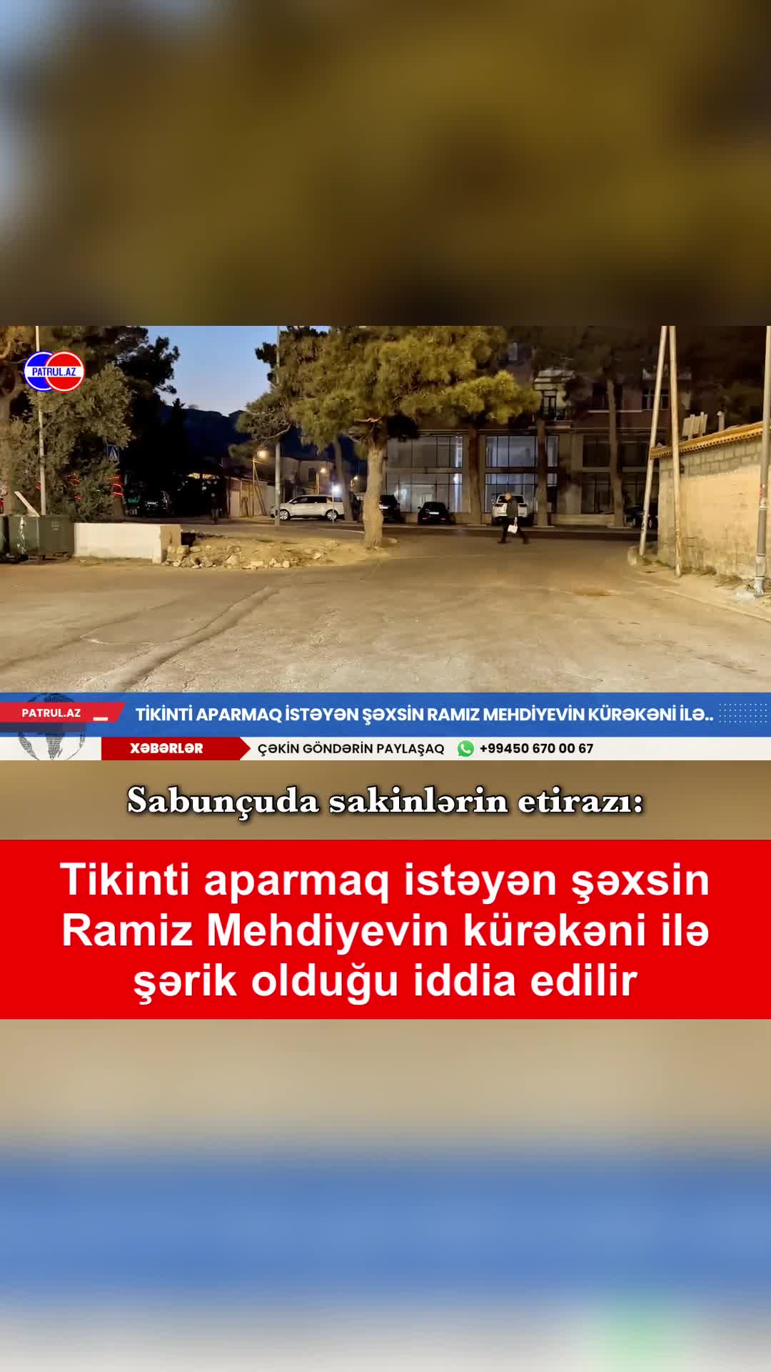 Sabunçuda tikinti qalmaqalı