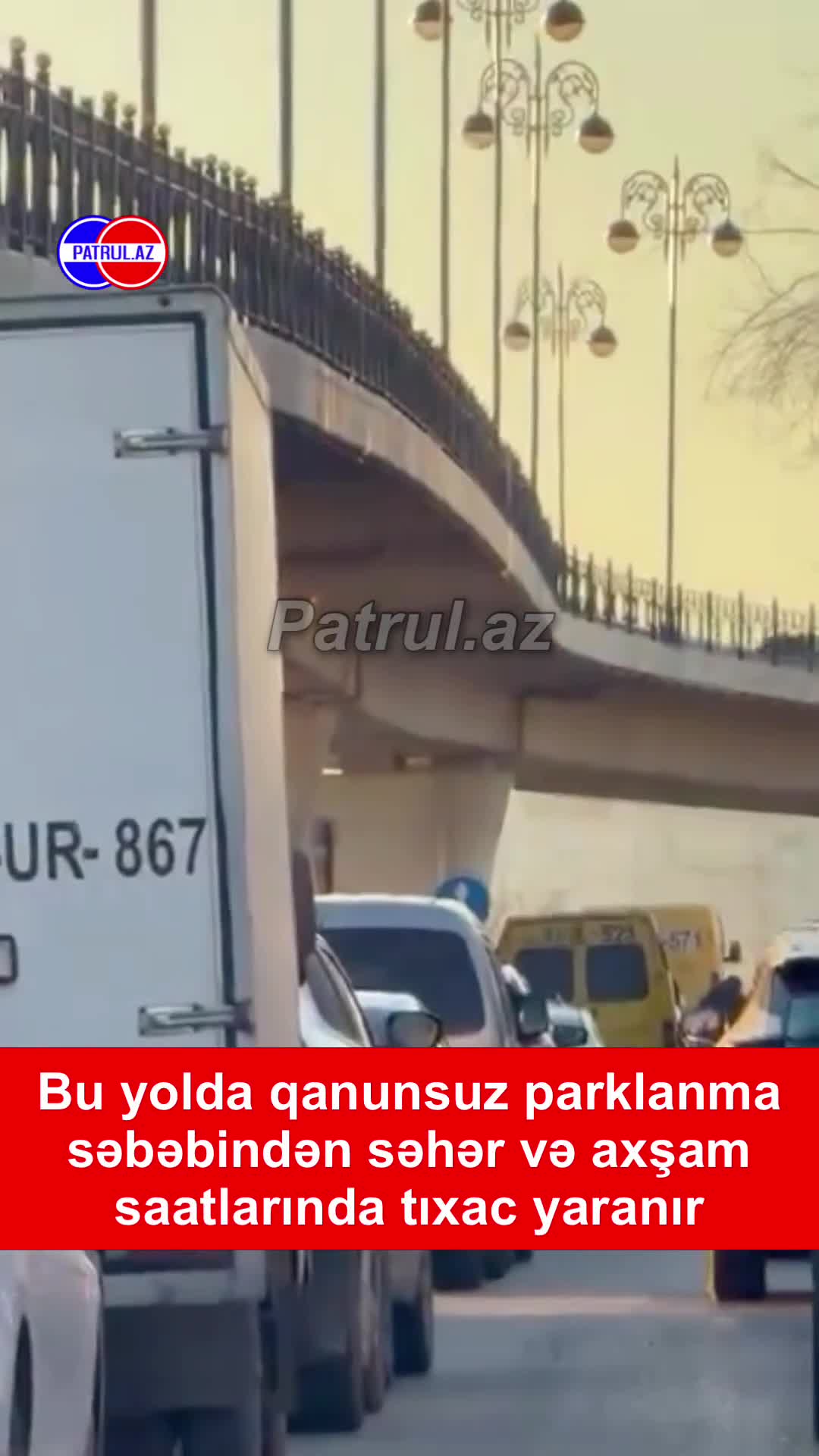 Bu yolda qanunsuz parklanmaya görə səhər və axşam tıxac yaranır