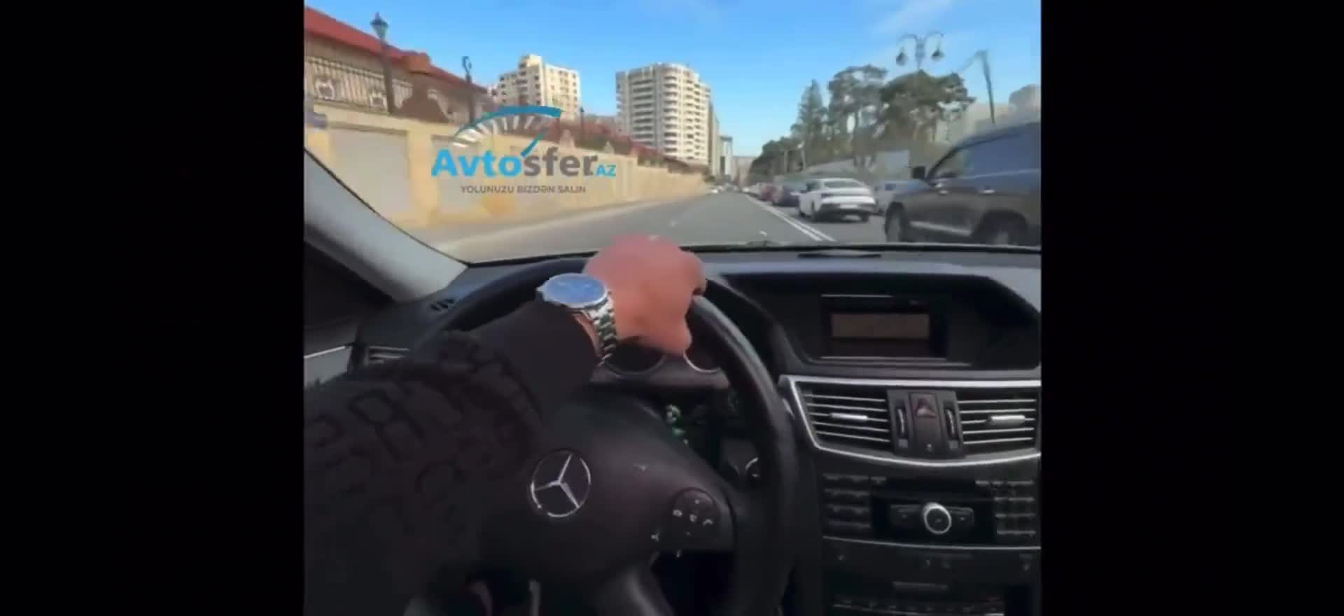 Bakıda gənc əks istiqamətli yola çıxıb özünü videoya çəkdi 