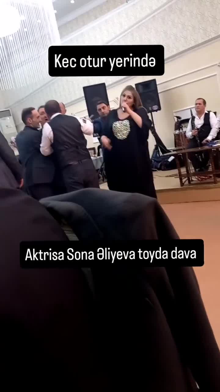 Məşhur azərbaycanlı aktrisa toyda kişilərlə dava etdi 