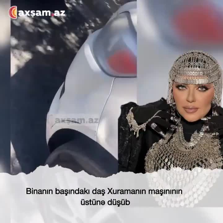 Binanın başındakı daş Xuramanın maşınının üstünə düşüb 
