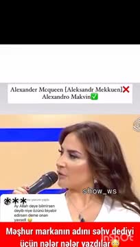 Bahalı geyimləri ilə öyünən xanəndə brendin adını səhv dedi