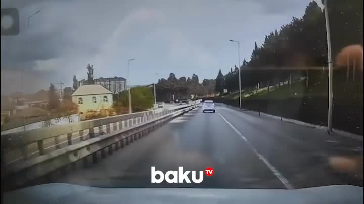 Bakıdakı dəhşətli qəzanın anban görüntüsü