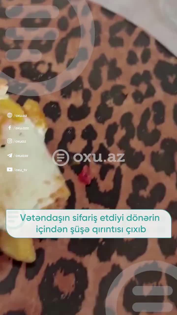 Bir-İki dönər"dən şikayət - "İçərisindən şüşə çıxdı" 