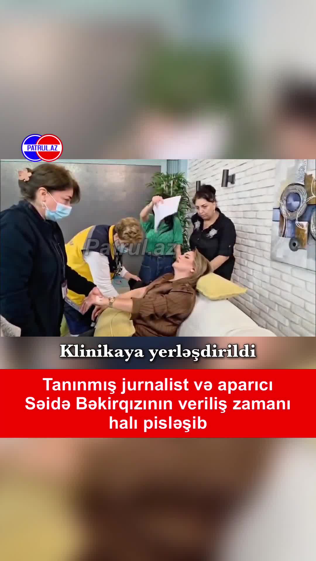 Səidə Bəkirqızının veriliş zamanı halı pisləşdi