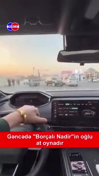 Gəncədə "Borçalı Nadir"in oğlu at oynadır 