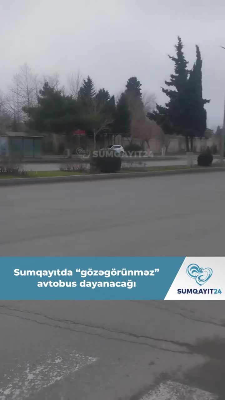 Sumqayıtda "gözəgörünməz" avtobus dayanacağı