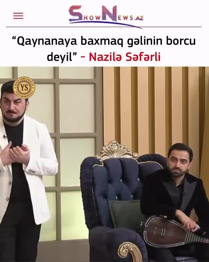 "Qayınanaya baxmaq gəlinin borcu deyil"