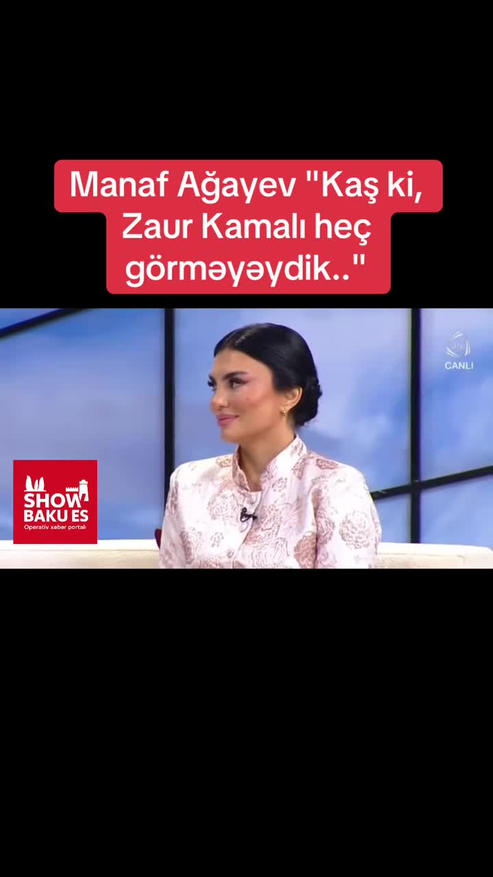 Müğənni Manaf Ağayev aparıcı Zaur Kamala söz atıb.
