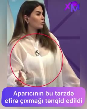 Azərbaycanlı aparıcının efir geyimi təqid olundu