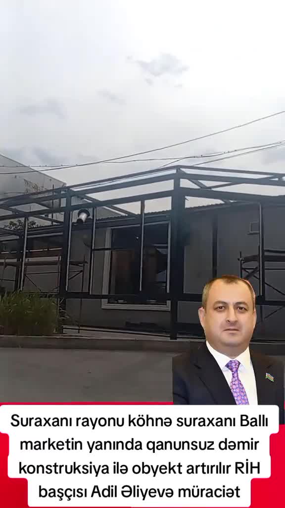 Suraxanıda səkini zəbt edib obyekt tikdilər 