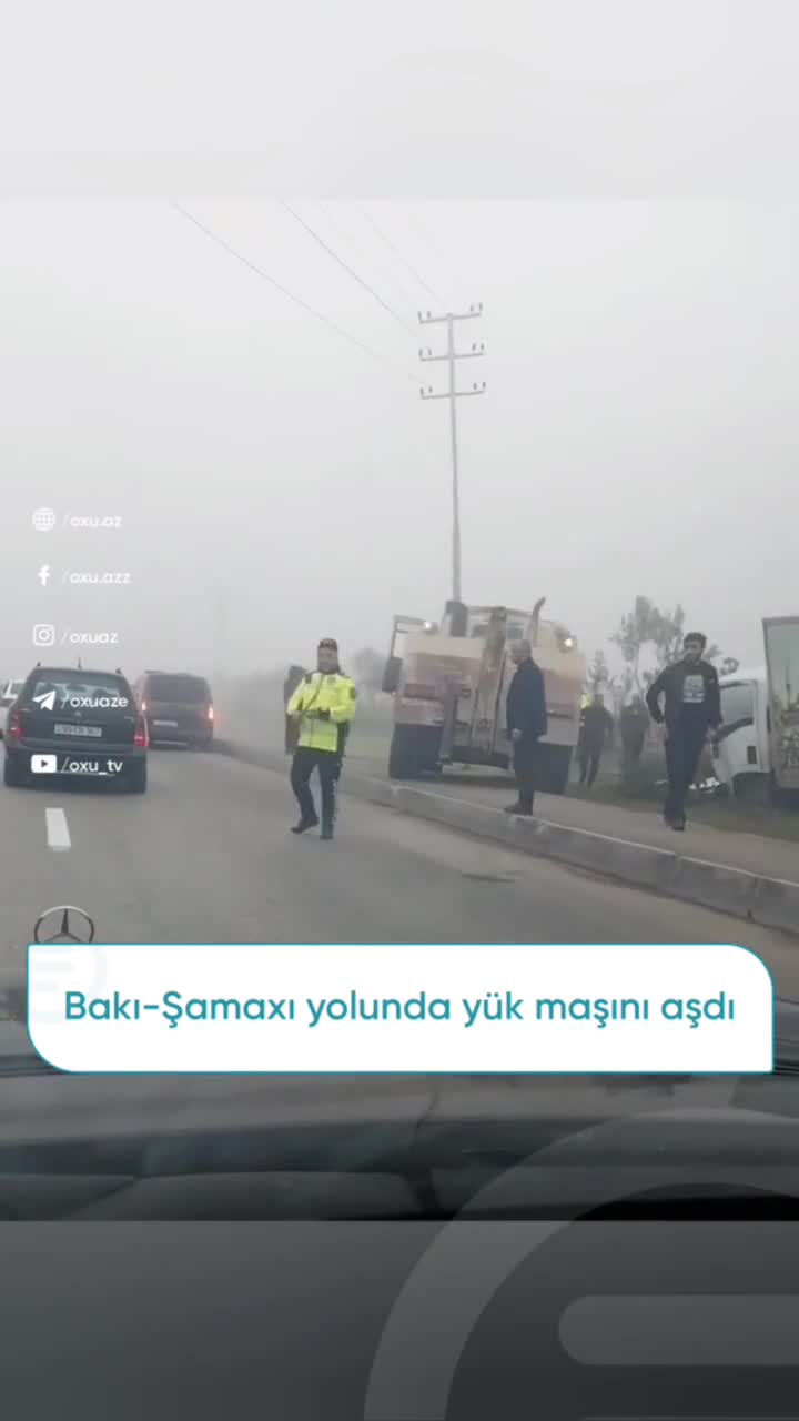 Yük maşını aşdı