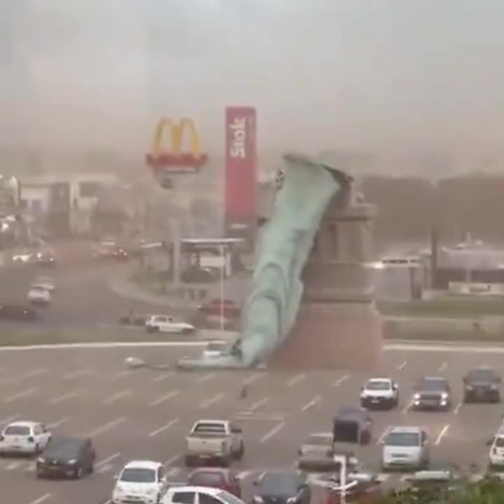 Azadlıq heykəli aşdı