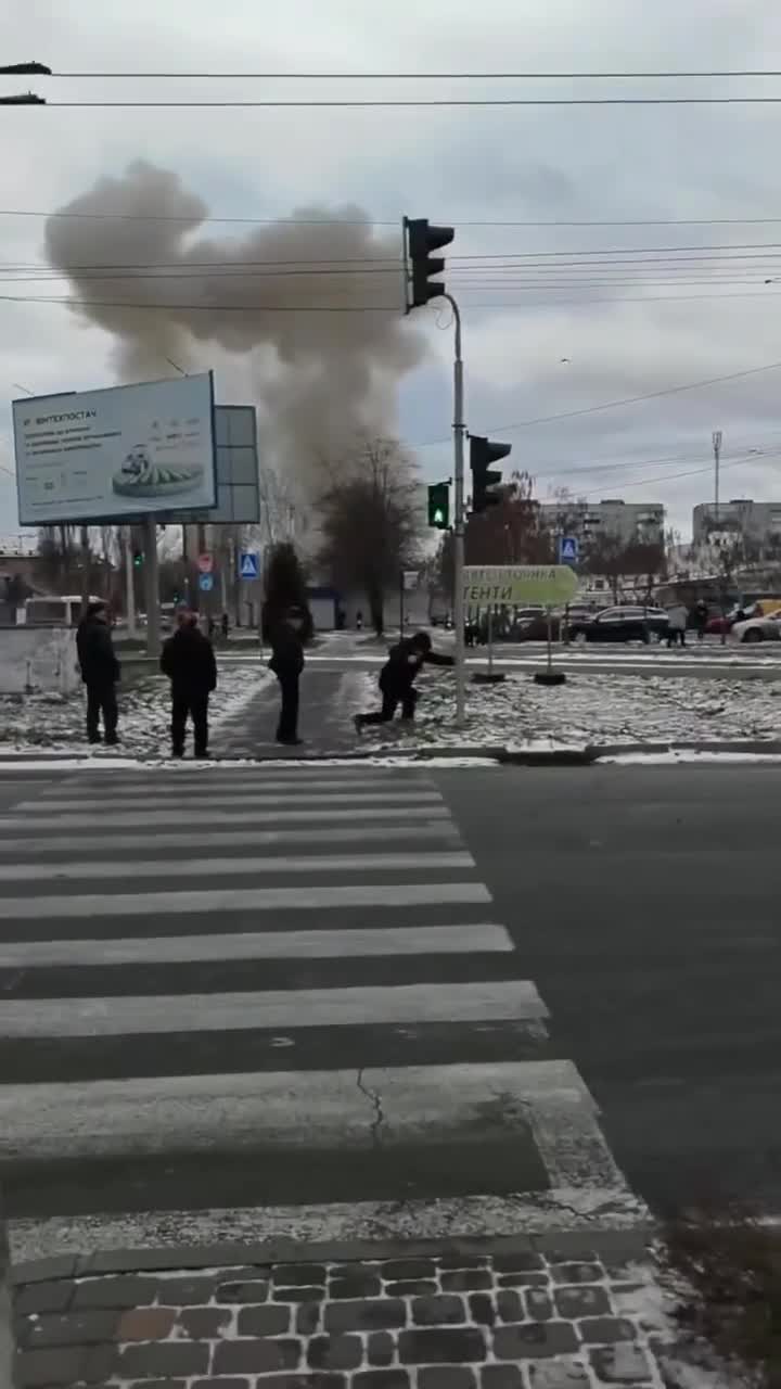 Kamikadze PUA-nın dayanacağa çırpılma anı