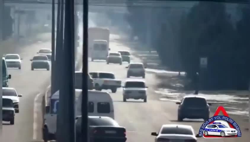 Şanqam sürücüsündən təhlükəli hərəkətlər