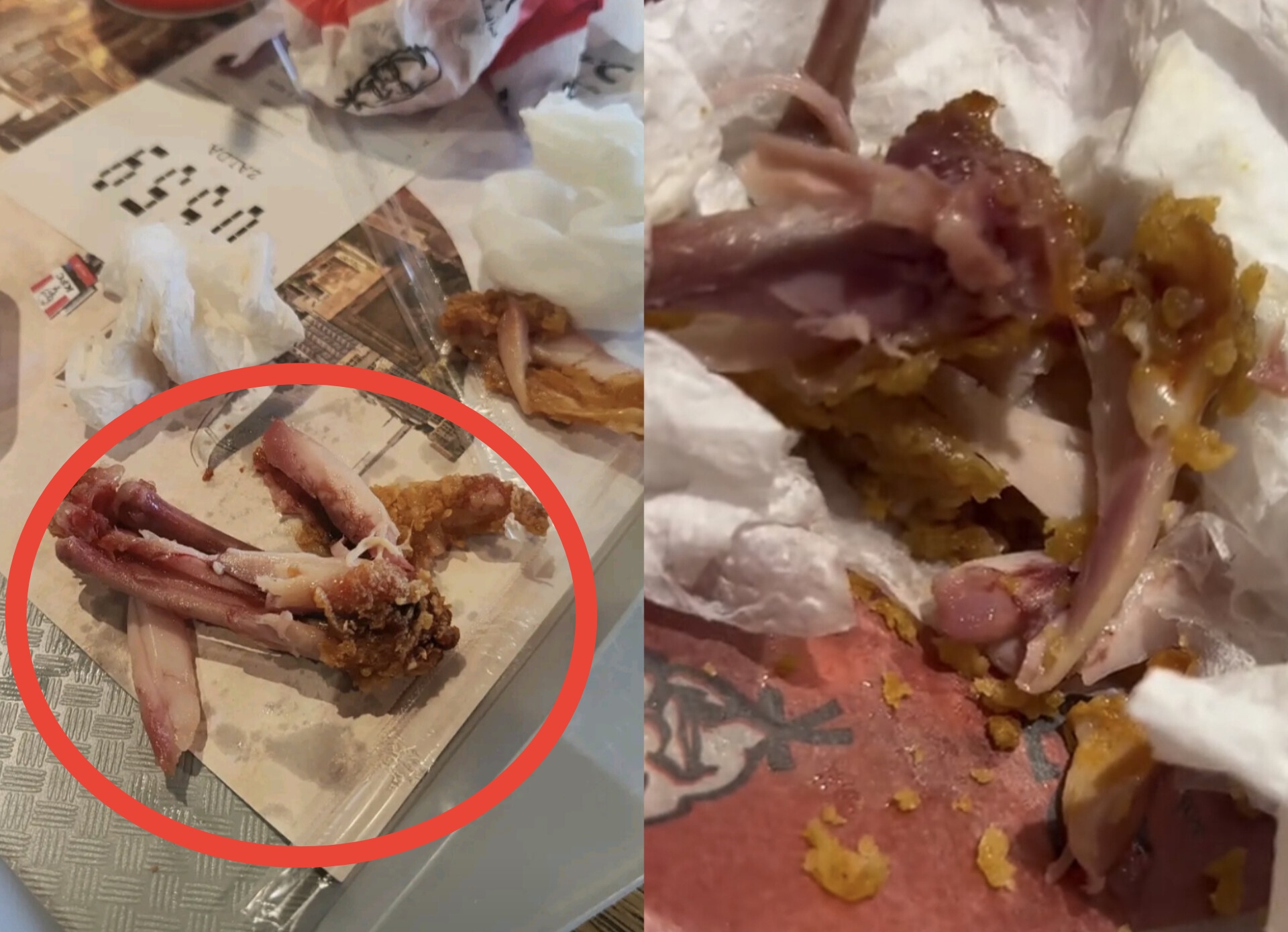 KFC müştərilərə qanlı toyuq satır? 