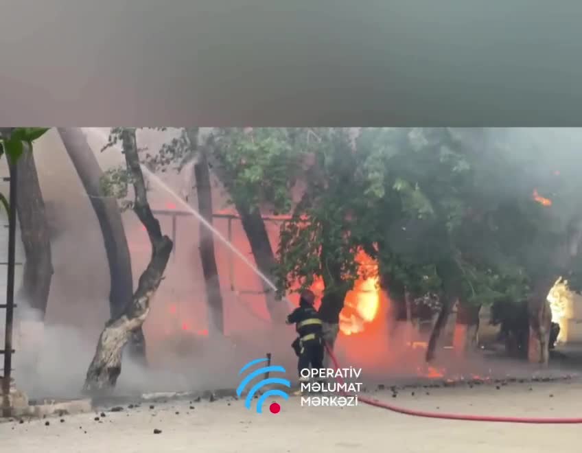 Bakıda güclü yanğın başladı