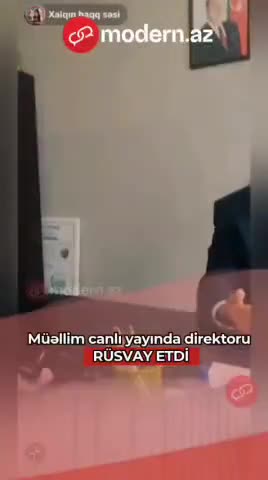 Müəllim direktoru canlı yayımda rüsvay etdi 