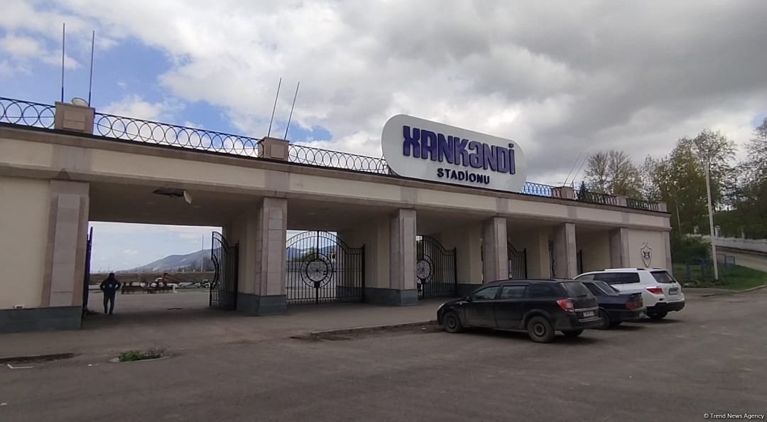 Xankəndi stadionunda təmir-bərpa işləri aparılır 