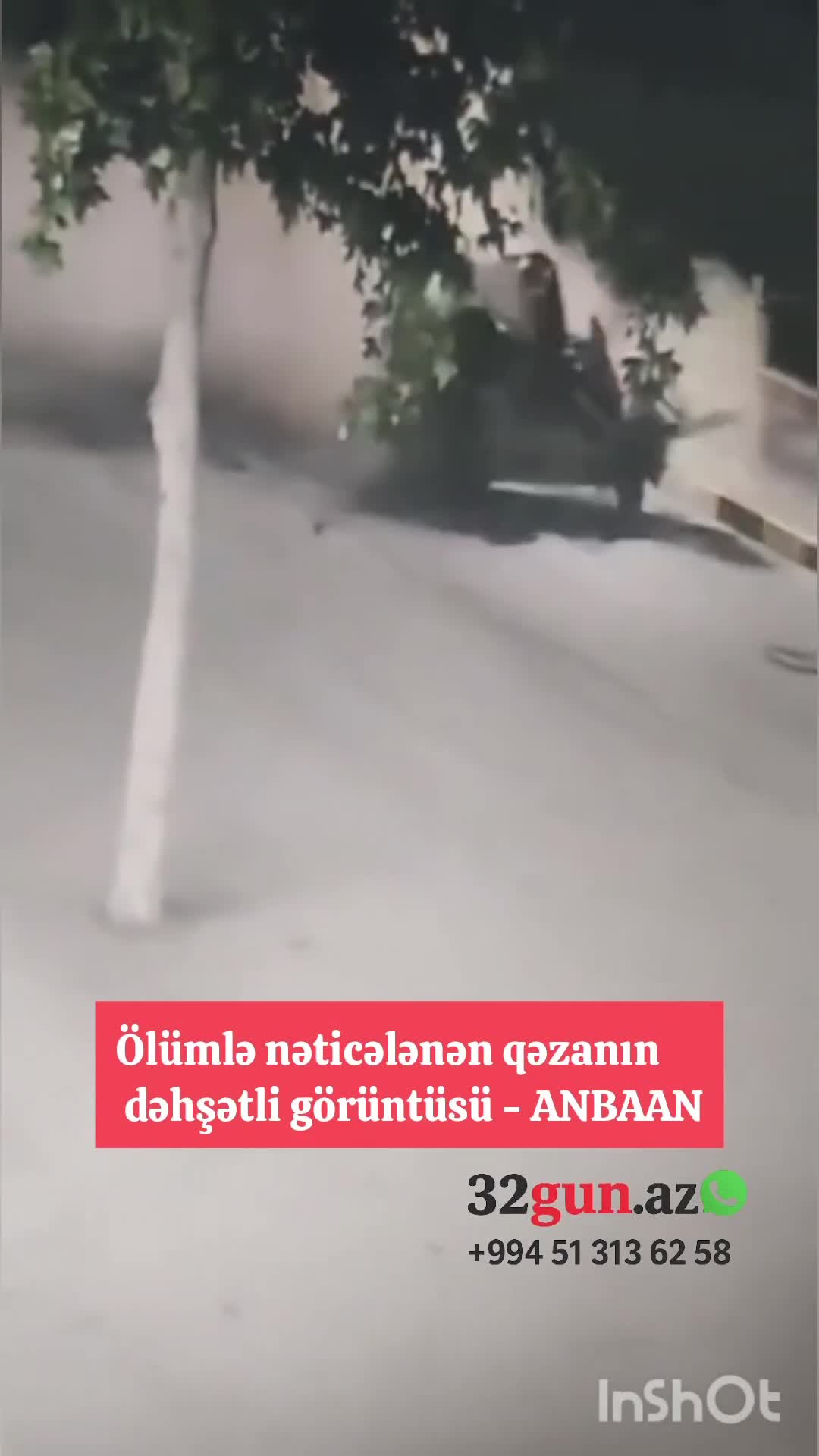Dəhşətli qəzanın görüntüləri 