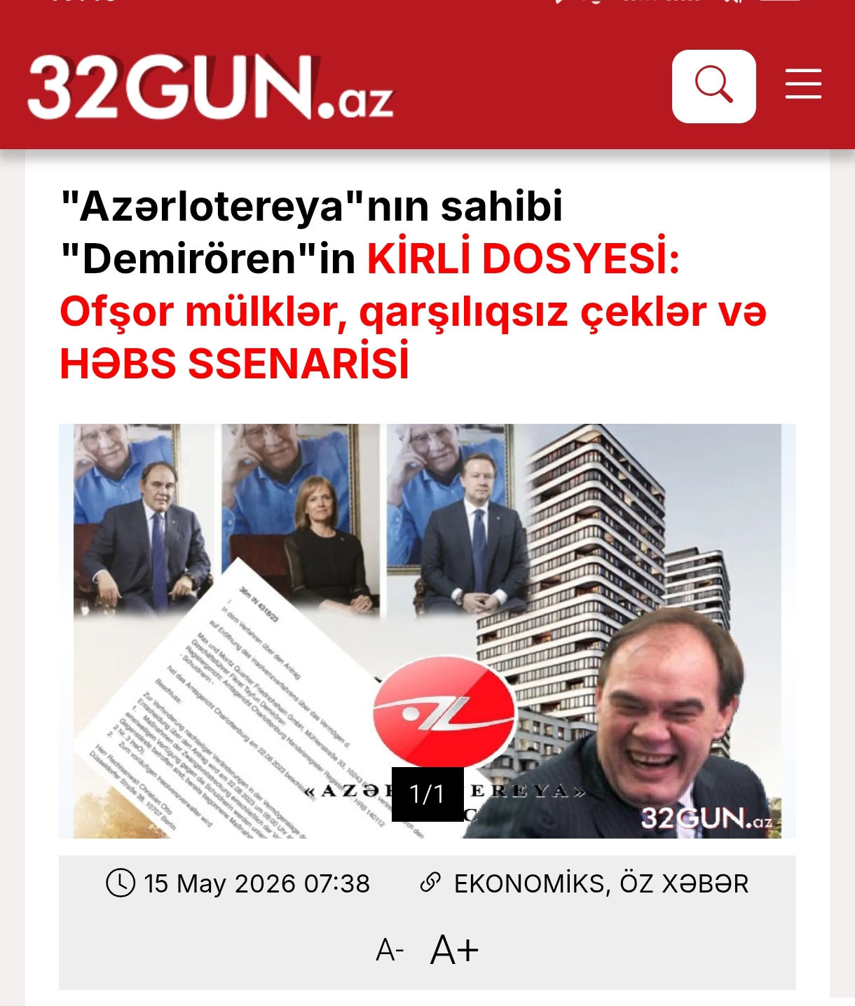 Demirörenin KİRLİ DOSYESİ: OfşorMülklər, qarşılıqsız çeklər