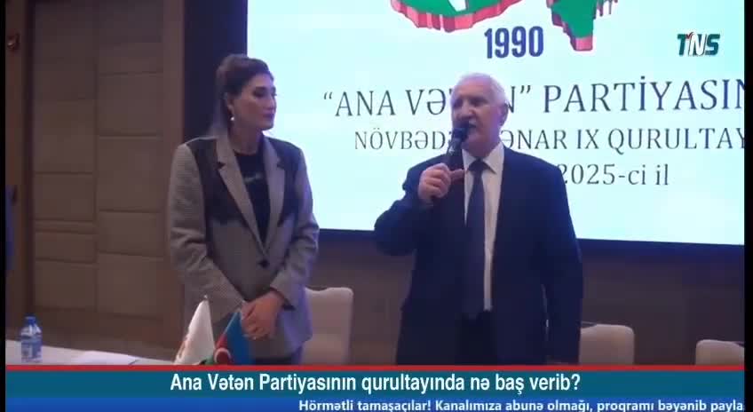 Ana Vətən Partiyasının qurultayında baş verənlərin VİDEOSU