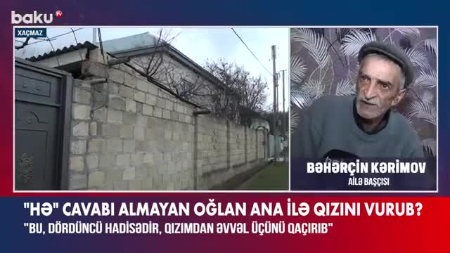 Elçilikdə “hə” cavabı almadığına görə ana və qızını maşınla vurdu