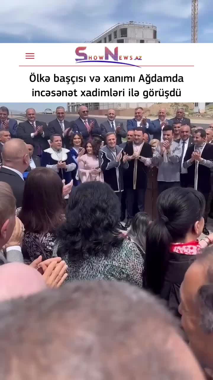 İlham Əliyev və Mehriban Əliyeva incəsənət xadimləri ilə