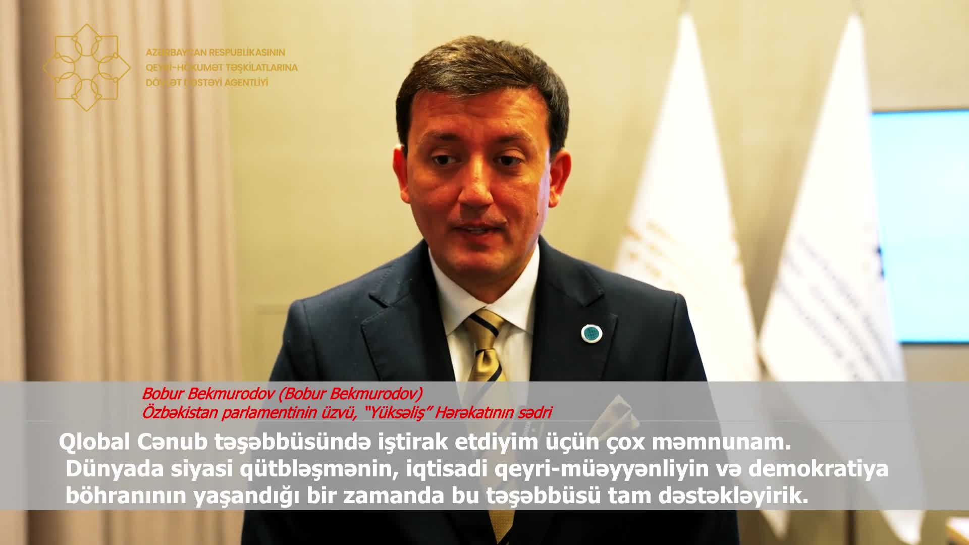 Özbəkistan parlamentinin üzvü Bobur Bekmurodovun təəssüratı