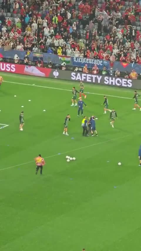 Ronaldonun yanına qaçıb selfi çəkdirmək istədi