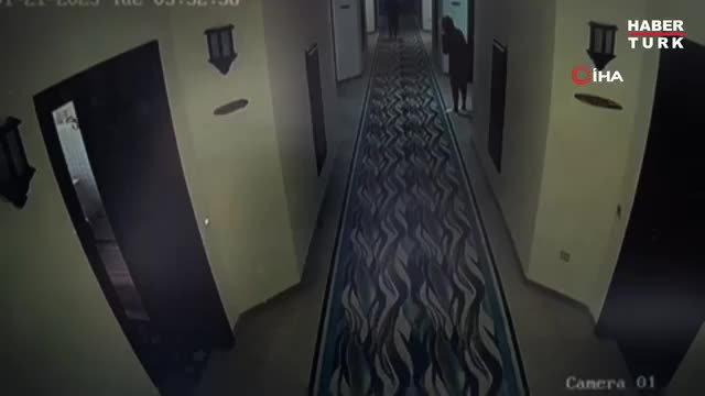 Türkiyədə baş verən hoteldəki yanğının görüntüsü