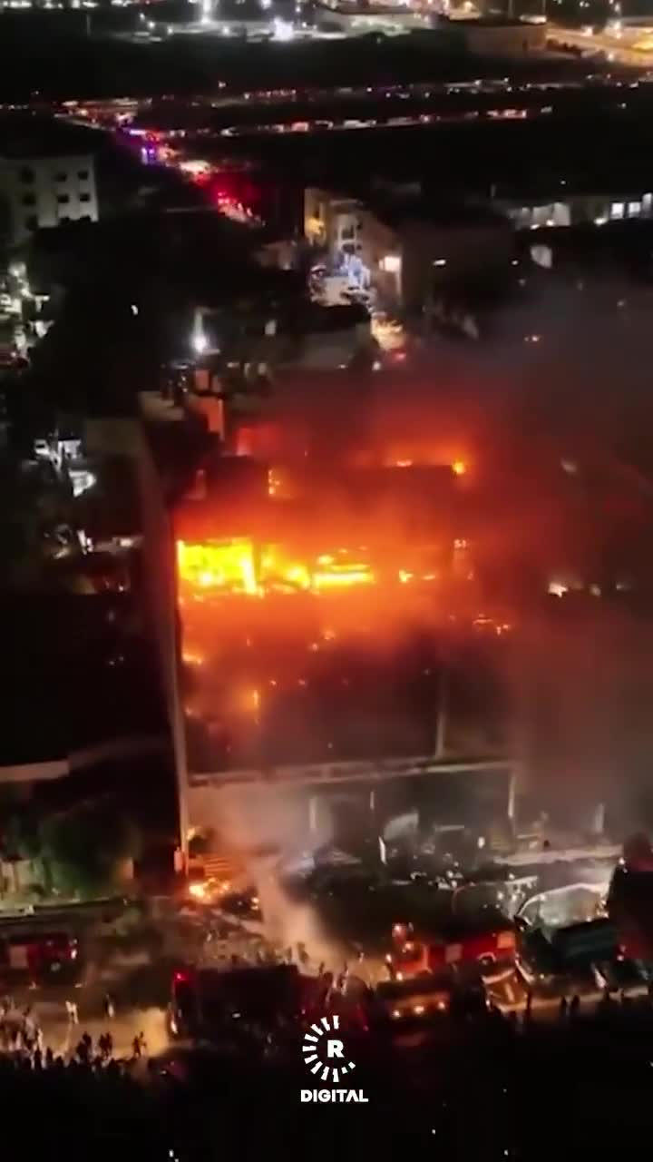 İraqda hipermarketdə güclü yanğın