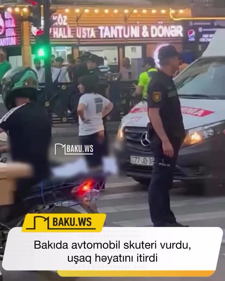 Bakıda skuter sürən qadını maşın vurub öldürdü