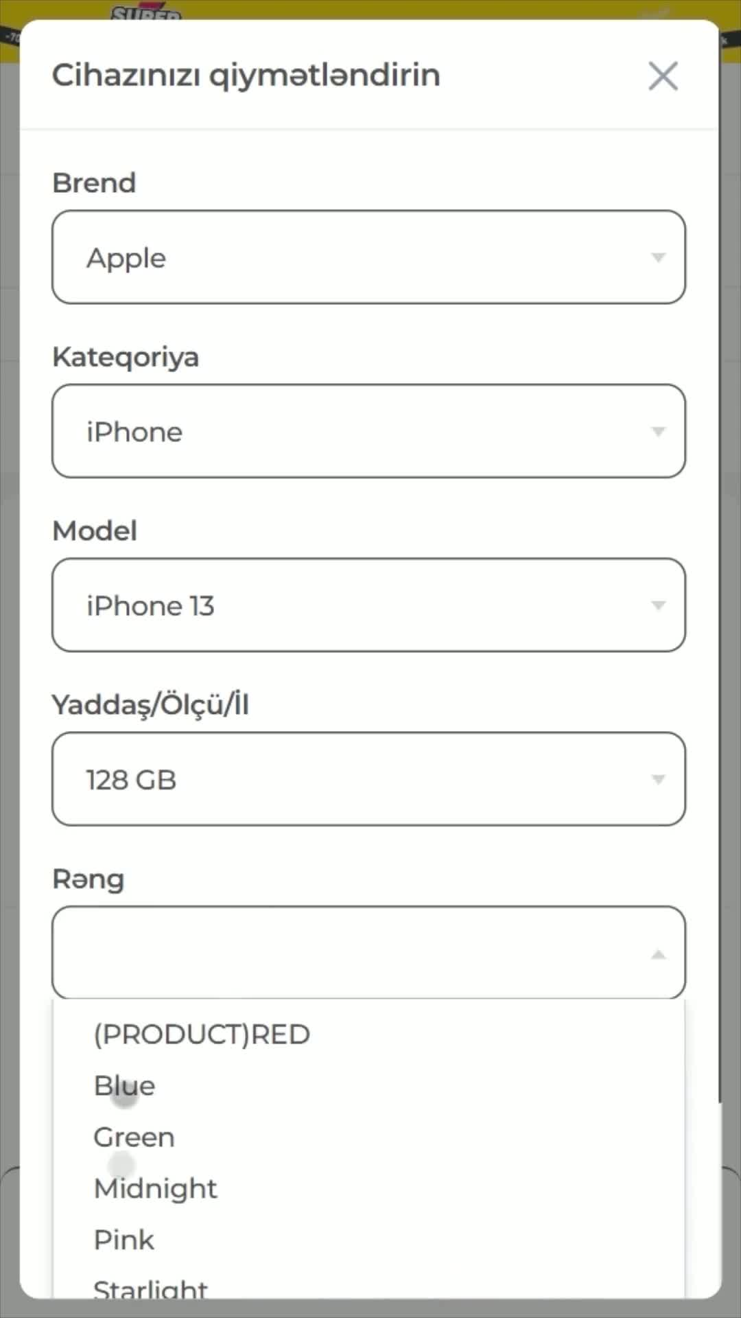 Köhnə smartfonunu bir kliklə kontakt.az-da dəyərləndir