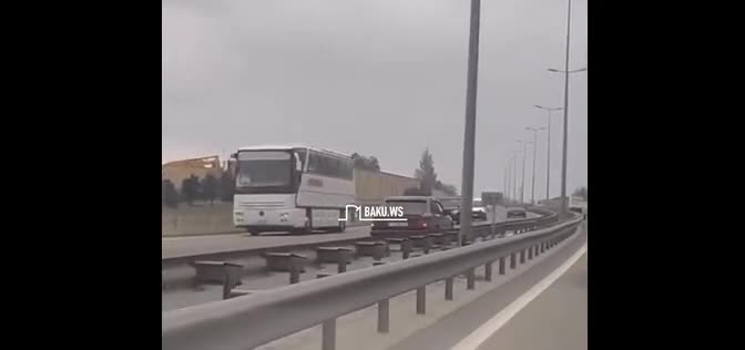 Magistralda "protiv" sürən şəxs həbs olundu