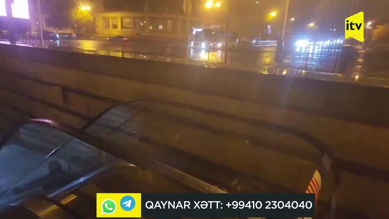 Bakıda yeraltı keçiddə eskalator qırıldı
