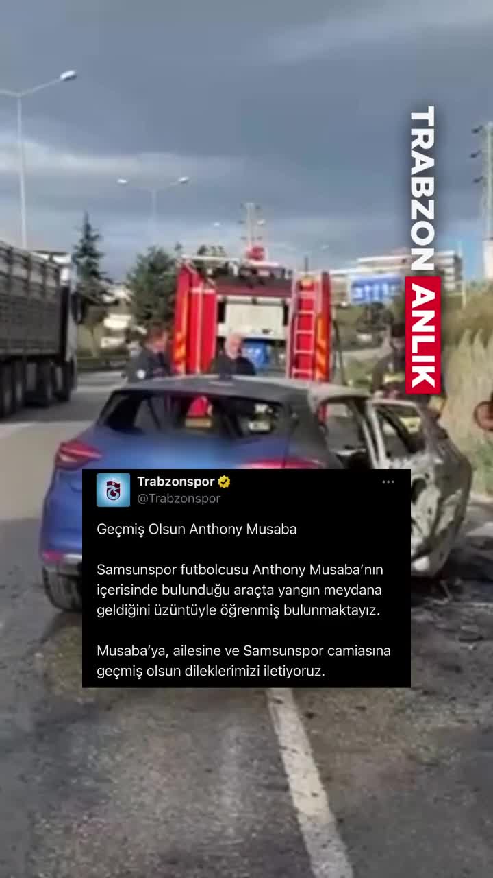 Türkiyə klubunun futbolçusunun maşını yandı