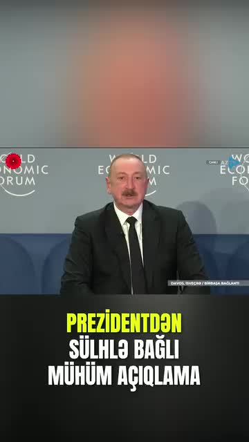 İlham Əliyevdən sülhlə bağlı mühüm açıqlama