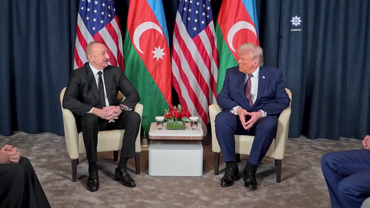 Əliyevlə Tramp görüşdü
