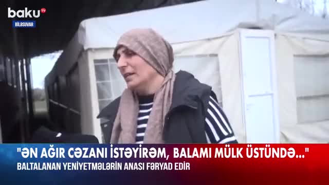 “Çörək almağa gedəndə balalarımı mülk üstündə baltaladı”