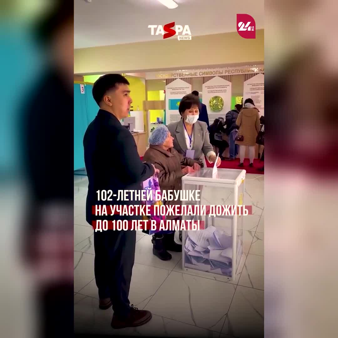 102 yaşlı qadın seçki məntəqəsinə getdi